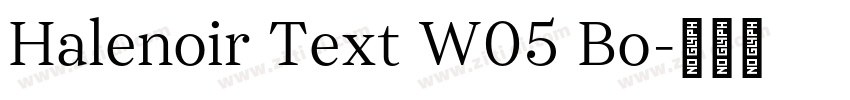 Halenoir Text W05 Bo字体转换